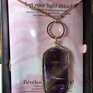 Solitaire strength Amethyst Necklace